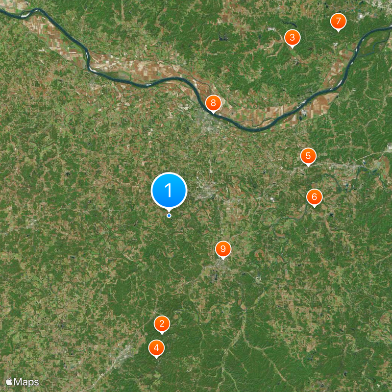 Contea di Franklin Mappa