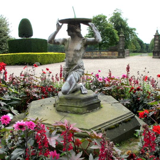 Sundial to south forecourt at Arley Hall