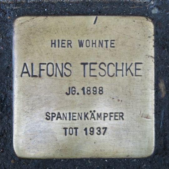 Stolperstein voor Alfons Teschke