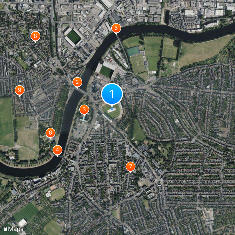 Trent Bridge Map