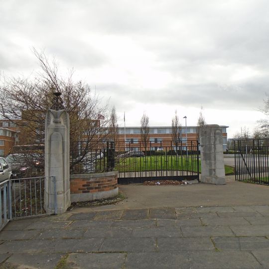 Four Gatepiers At Entrance To Liverpool Speke Airport