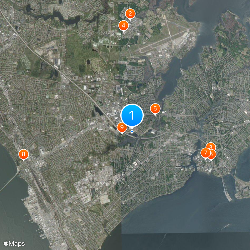 Hampton Coliseum Kaart