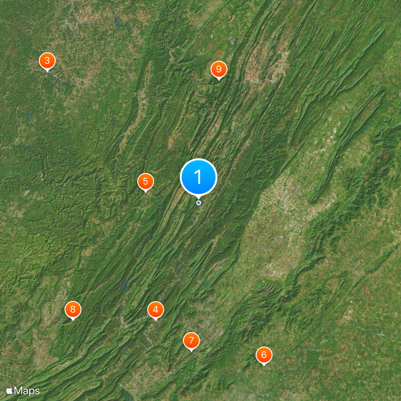 United States National Radio Quiet Zone Mapa