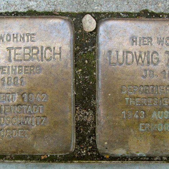 Stolperstein dedicated to Ludwig Tebrich