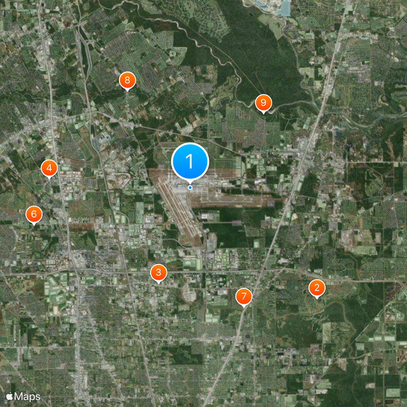 George Bush Intercontinental Airport Map