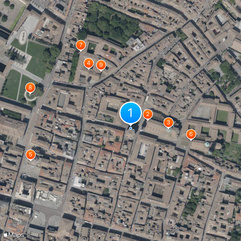 Baptistery of Parma Map