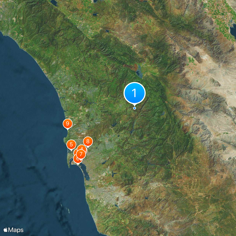 San Diego County Karte