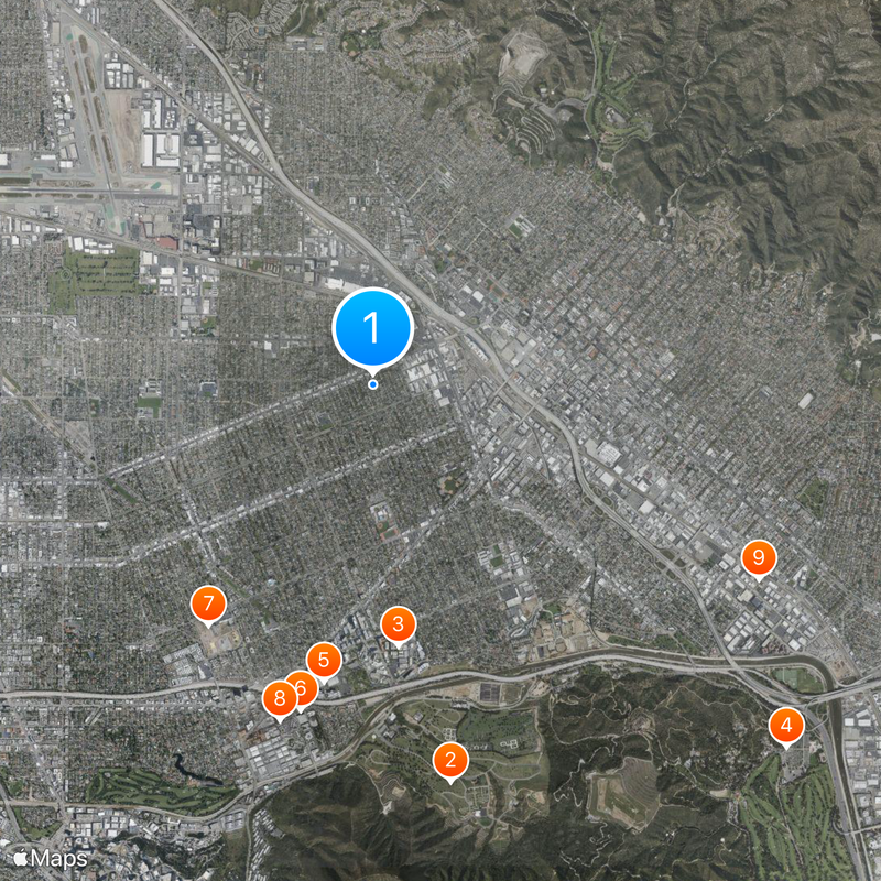 Burbank Mapa