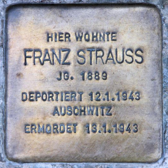 Stolperstein à la mémoire de Franz Strauß