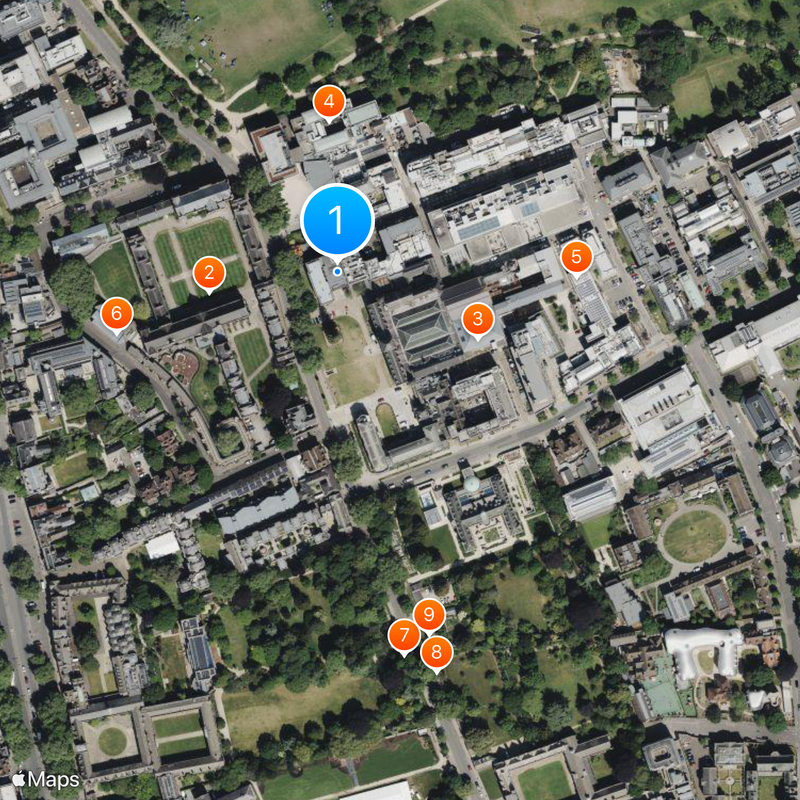 Oxford University Museum of Natural History Map
