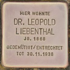 Stolperstein dedicated to Leopold Liebenthal