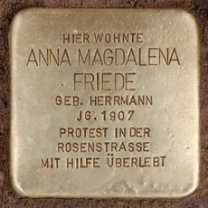 Stolperstein für Anna Magdalena Friede