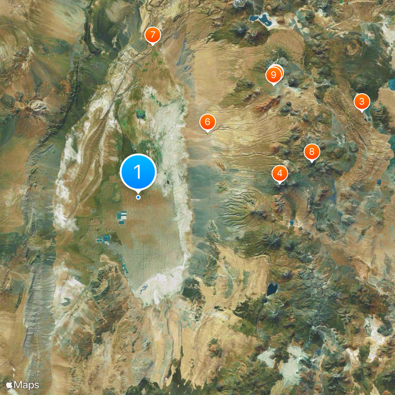 Salar de Atacama Map