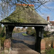 Lychgate canopy and wing walls, St Mary's Churchyard