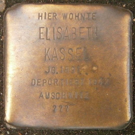 Stolperstein em memória de Elisabeth Kassel
