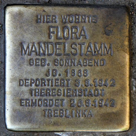 Stolperstein en memoria de Flora Mandelstamm
