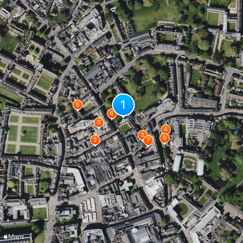 Sidney Sussex College Map