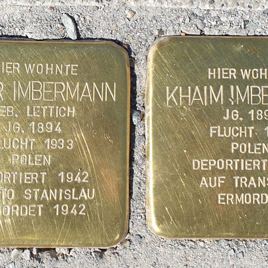 Stolperstein en memoria de Khaim Imbermann