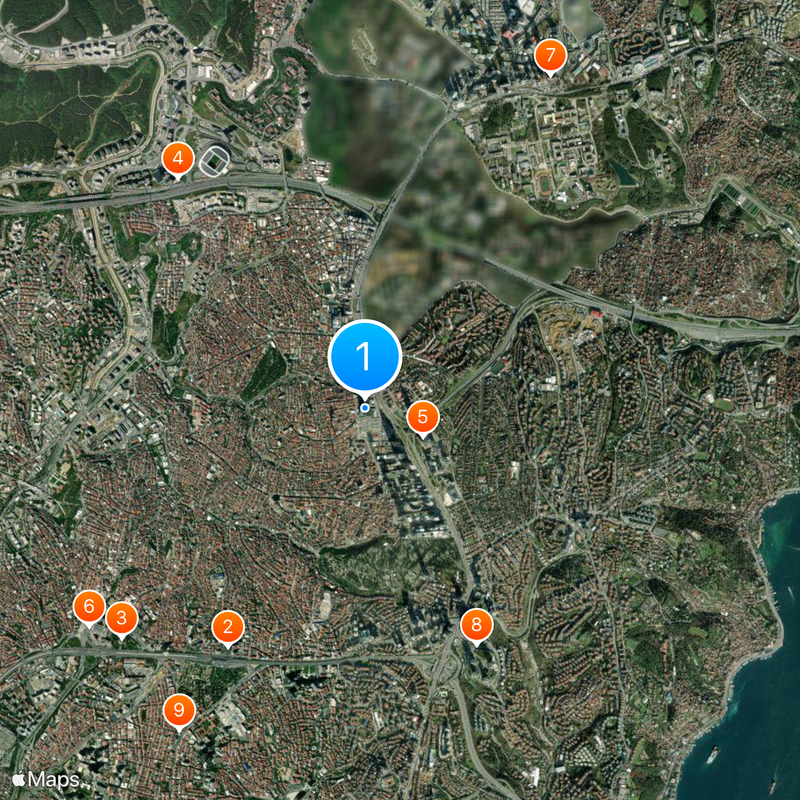 Istanbul Sapphire Kaart