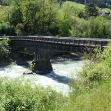 Straßenbrücke, Holzbrücke über den Inn