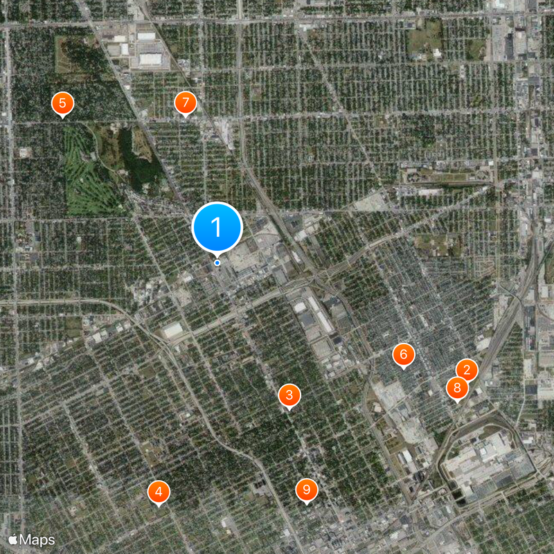 Highland Park Ford Plant Mappa