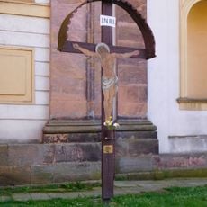 Cross in front of Church of St. James