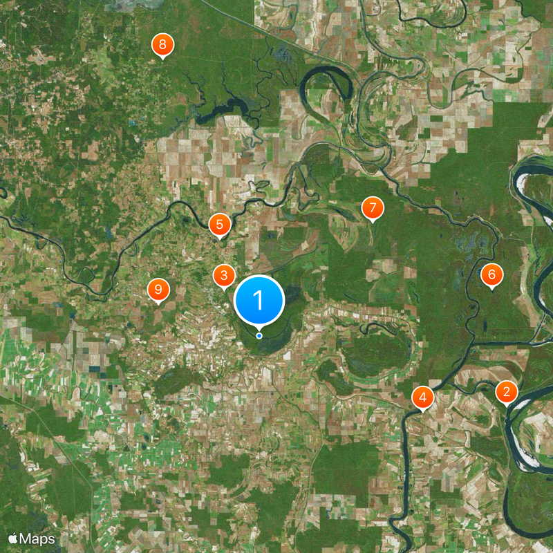 Parrocchia di Avoyelles Mappa