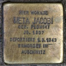 Stolperstein en memoria de Meta Jacobi