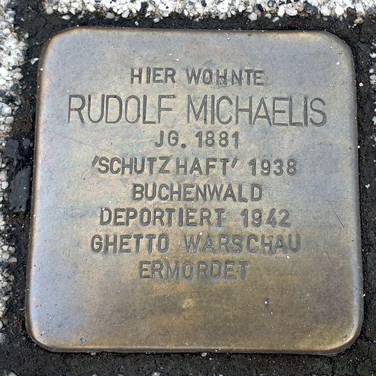 Stolperstein à la mémoire de Rudolf Michaelis