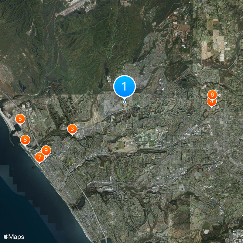 Mission San Luis Rey de Francia Map