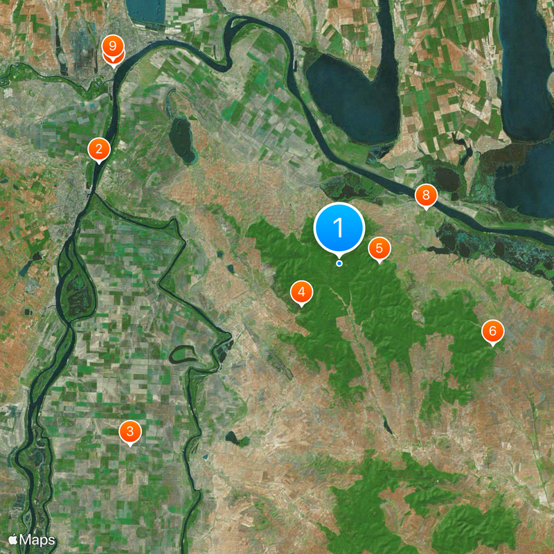 Măcin Mountains Karte