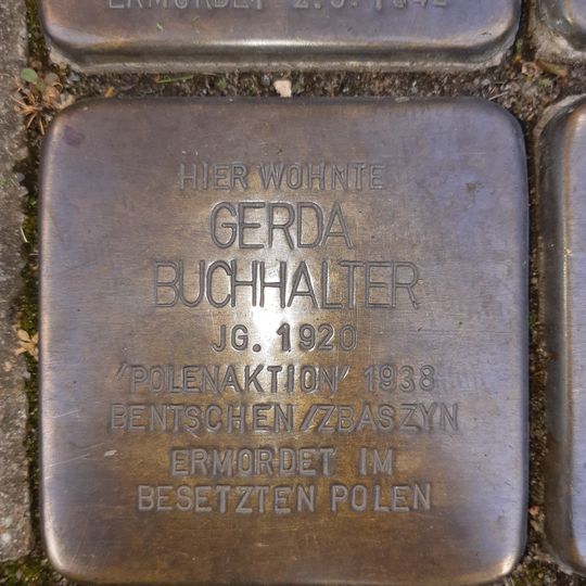 Stolperstein dedicated to Gerda Buchhalter