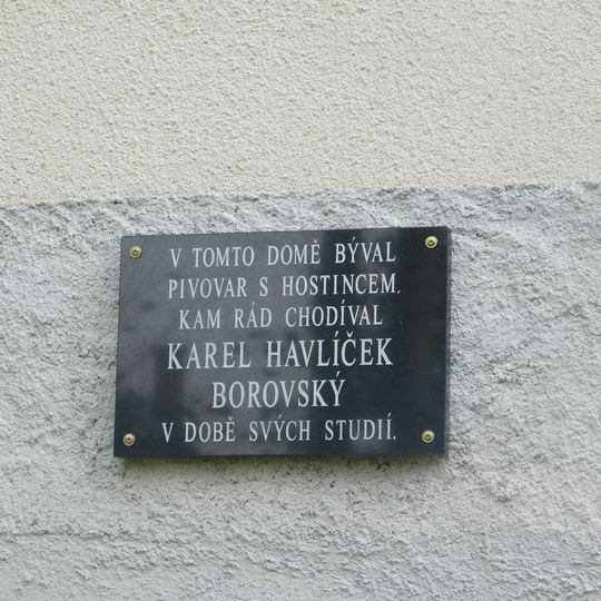 Pamětní deska Karla Havlíčka Borovského na domě Rozkošská 2340 v Havlíčkově Brodě