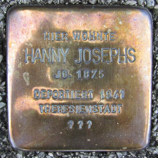 Stolperstein en memoria de Hanny Josephs