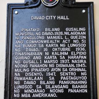 Davao City Hall historical marker