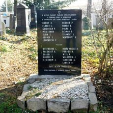 Pomník padlým židovským vojákům z 2. světové války na novém židovském hřbitově na Olšanech