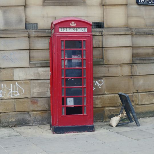 K6 Telephone Kiosk At Junction With Orchard Street, Leopold Street