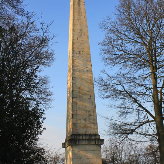 Obelisk on the west side of Moat Wood in Trent Park