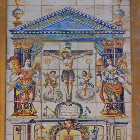 Retablo cerámico de Cristo Salvador