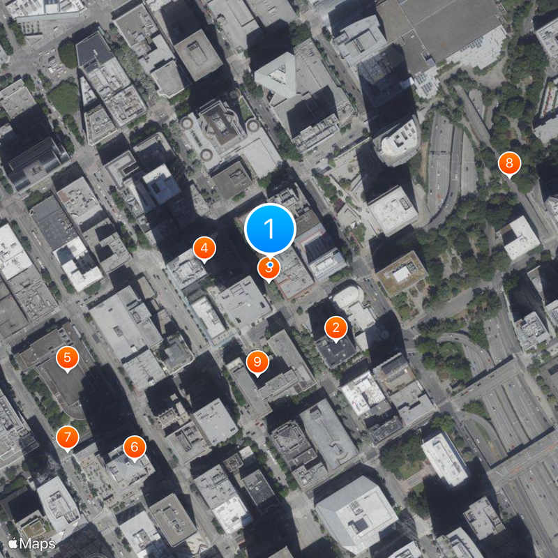 5th Avenue Theatre Mapa