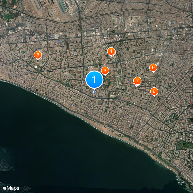 Universidad Nacional Federico Villarreal Map
