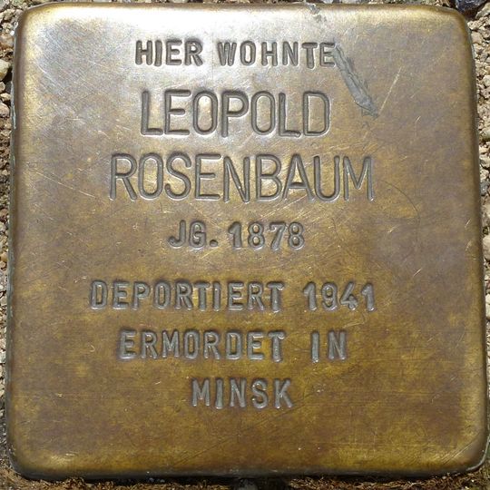 Stolperstein dedicated to Leopold Rosenbaum