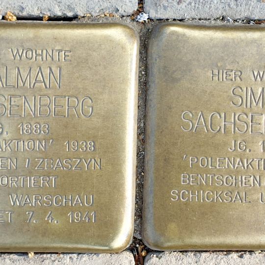 Stolperstein dedicated to Kalman  Sachsenberg