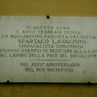 Plaque to Spartaco Lavagnini