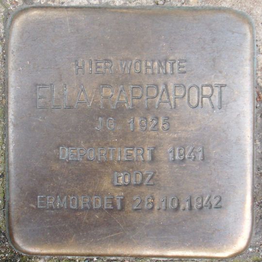 Stolperstein en memoria de Ella Rappaport