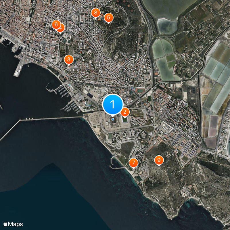 Sant'Elia stadium Map