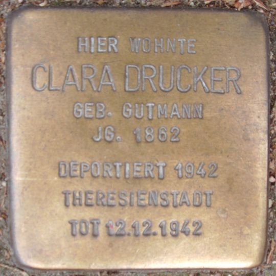 Stolperstein en memoria de Clara Drucker