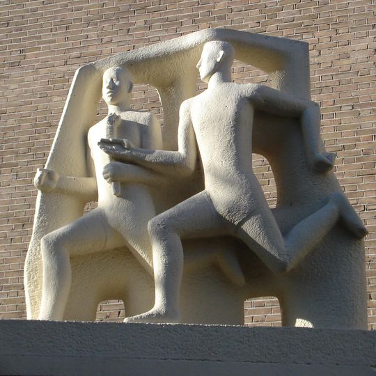 Twee estafettelopers