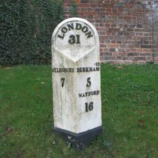 Milepost Near The Garden House