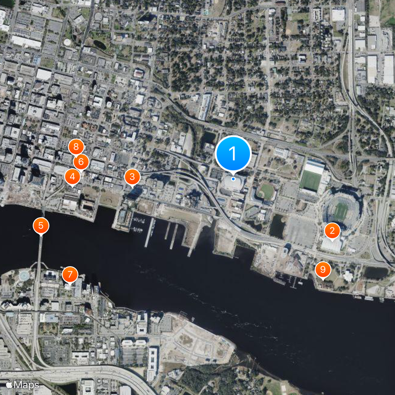 VyStar Veterans Memorial Arena Map
